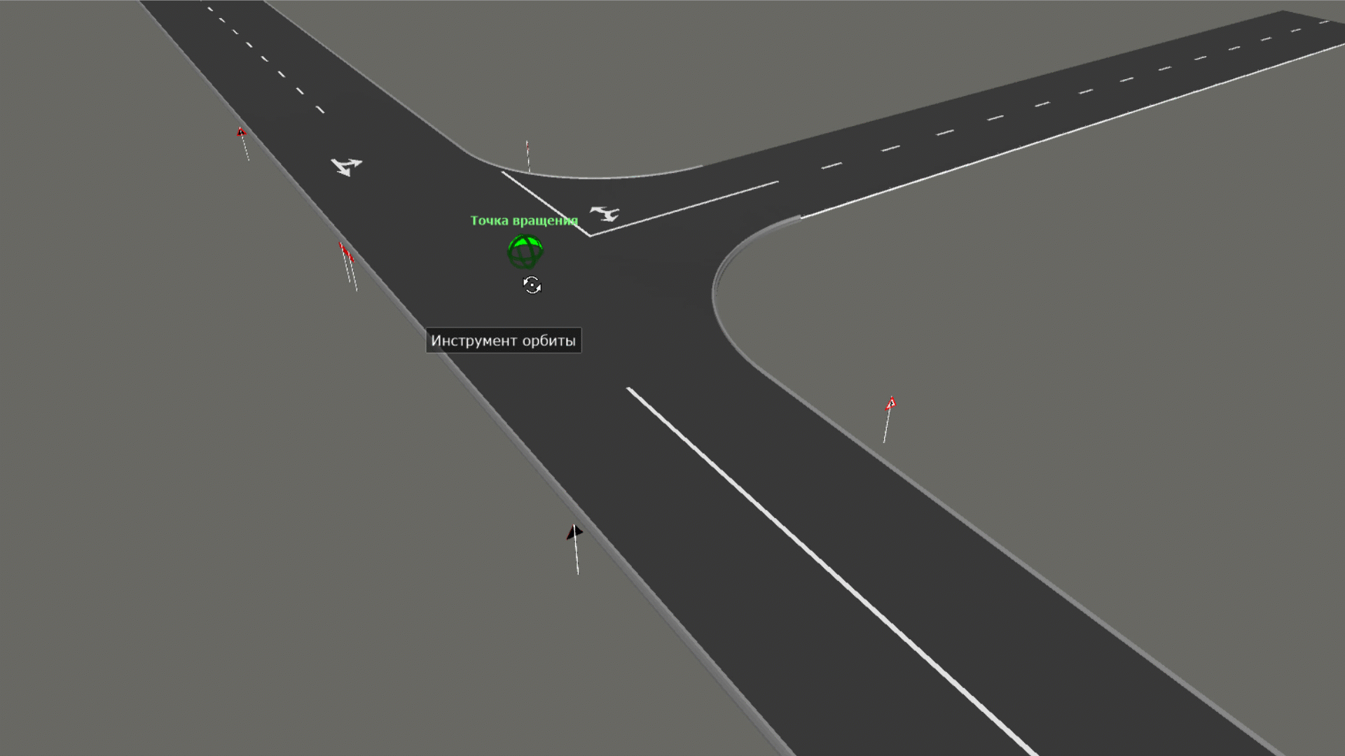 Фрагмент BIM модели автомобильной дороги