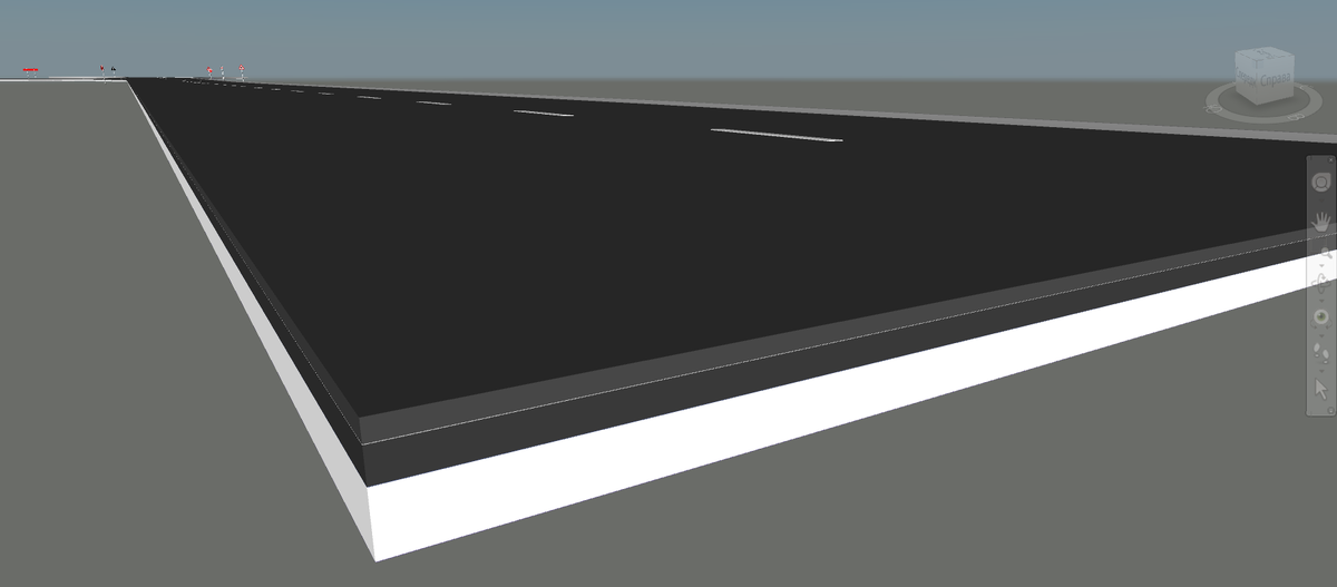 Слои дорожной одежды в виде 3D тел с соответствующими толщинами