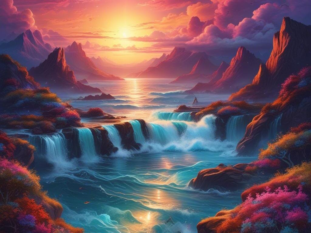 Графический пример сочетания образа и метафоры в искусстве Нового Символизма: Образ: новорожденный  Мир; Метафора: отражение и проявление энергиии Творения.