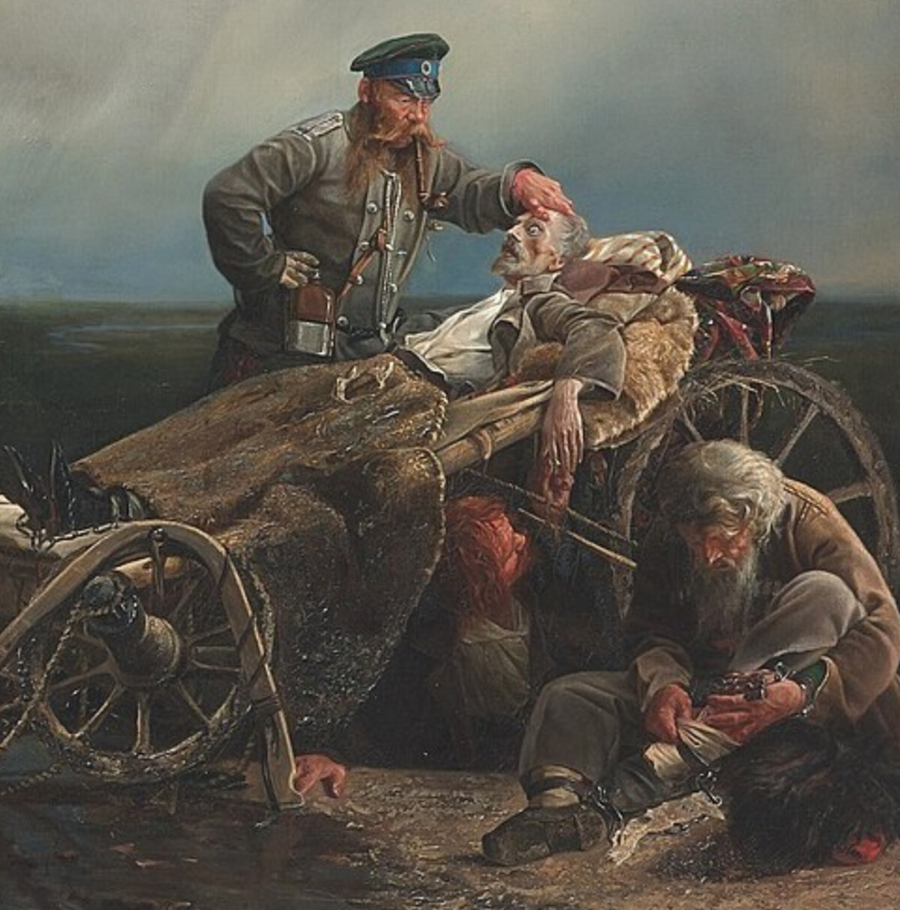 Фрагмент картины «Привал арестантов». Фото из открытого доступа