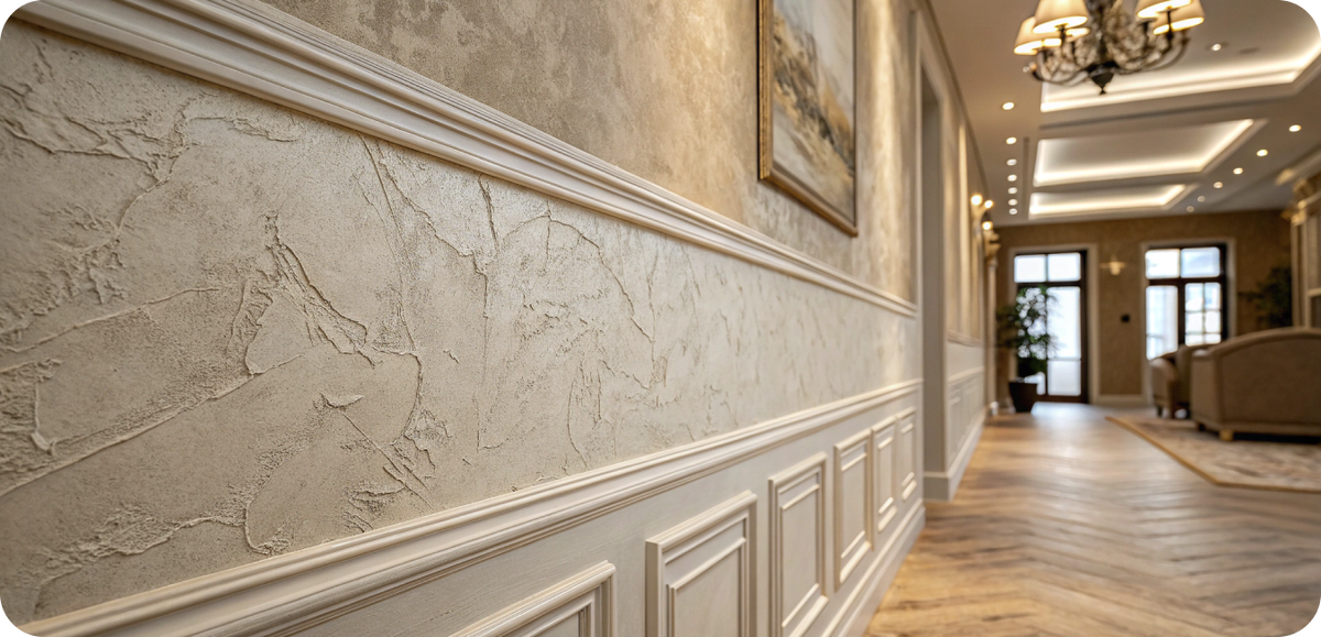 Декоративная штукатурка для внутренней отделки стен