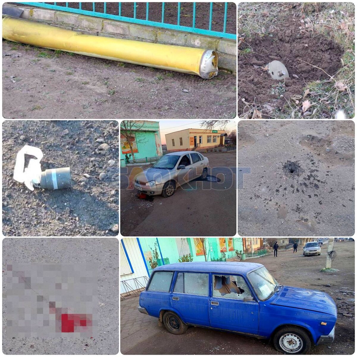 Последствия обстрелов в Бехтерах