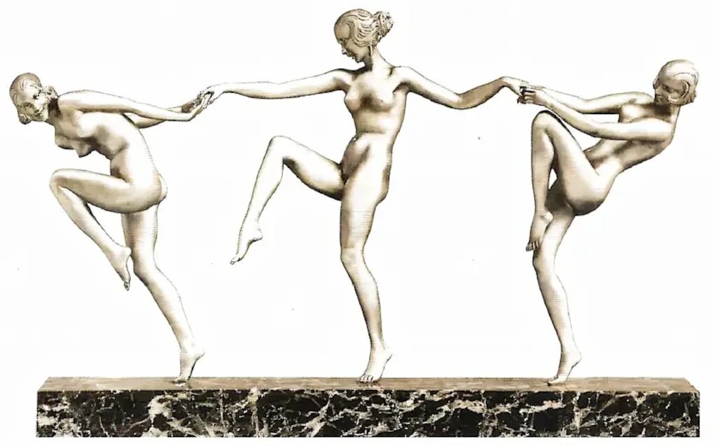 Пъер Дорель. «Farandole». 1920-е гг. Бронза. Франция.