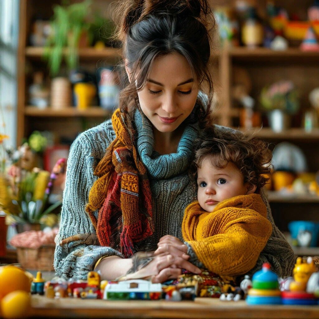 Вот так видит Шедеврум современную маму.