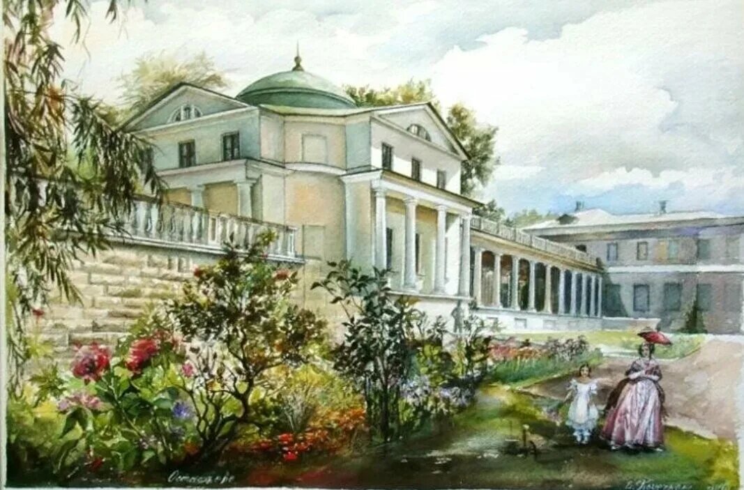 Парадный вход, флигели максимально удалены