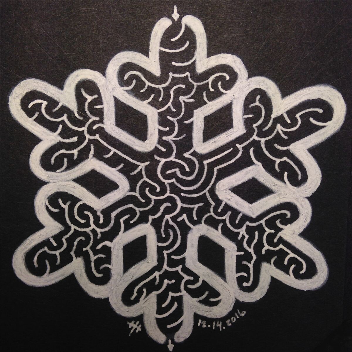 Зимняя головоломка-лабиринт Снежинка ©Heather Hoesl 