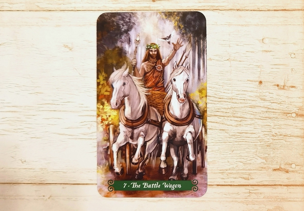 Аркан 7 "Боевая повозка" ("The Battle Wagon"). "Таро Зеленой ведьмы".