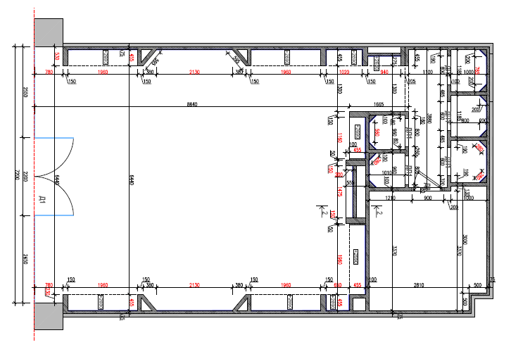 Обмерочный план одного из наших объектов.