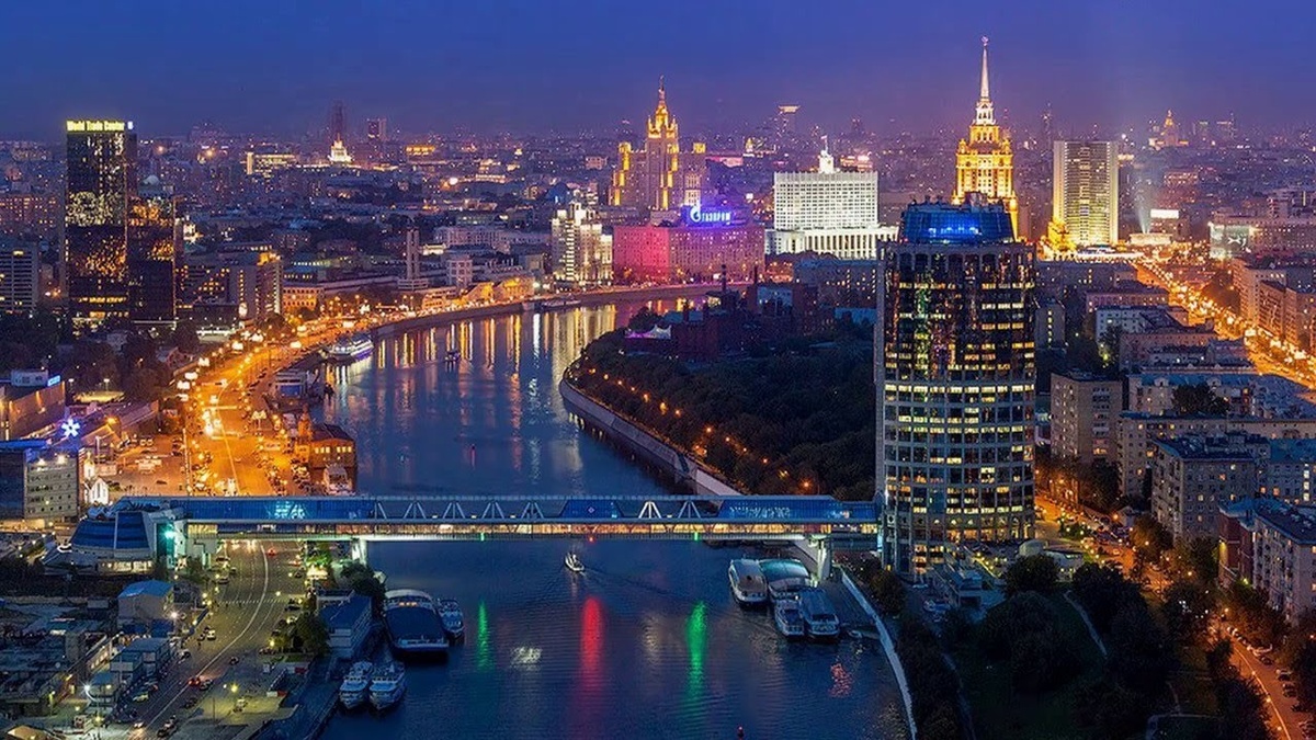 Огни ночной Москвы