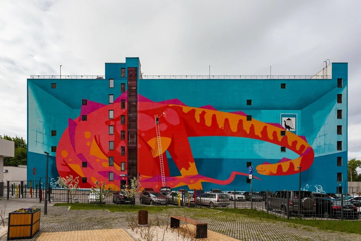 В 2020 году Яндекс Карты и STENOGRAFFIA создали экскурсионный кольцевой маршрут для изучения фестивальных работ. Отправиться в такое путешествие можно, выбрав для начала любой из объектов по ссылке. Фото: yndx-tbredina / Яндекс Карты