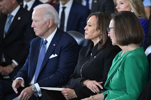 Global Look Press. Джо Байден и Камала Харрис на церемонии инаугурации Дональд Трамп. 20 января 2025