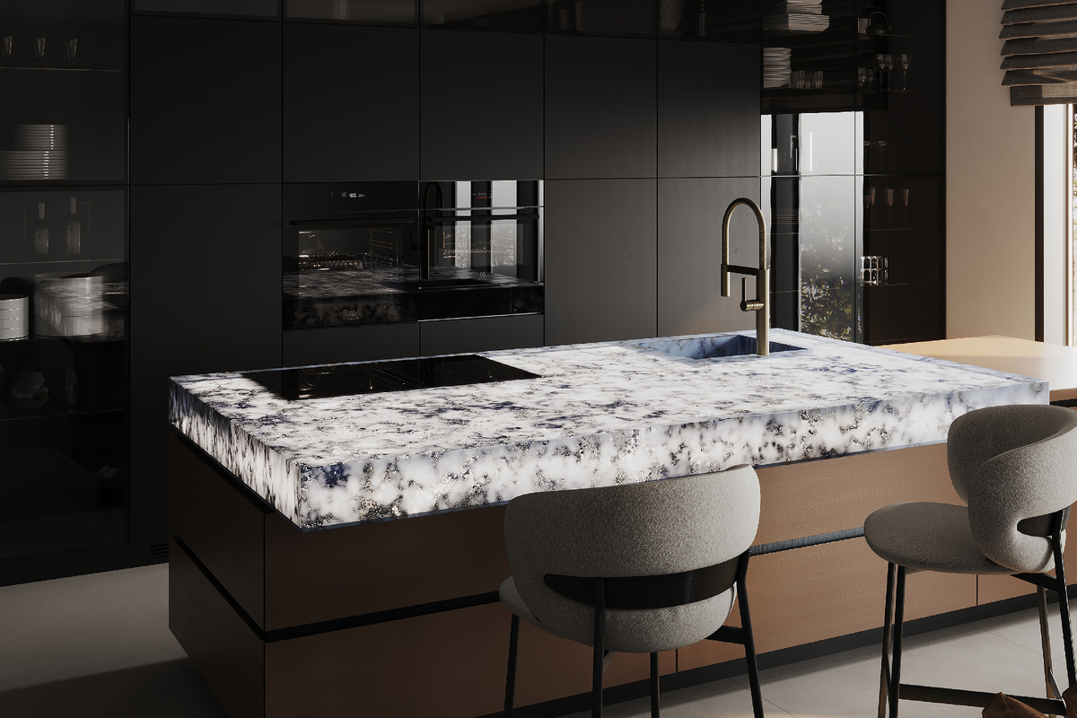 Кварцевый агломерат Azul Imperiale EQPM 025