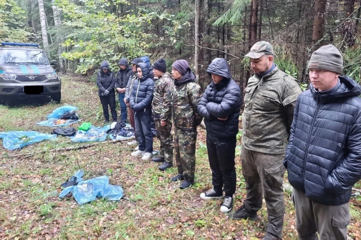    Восемь иностранцев пытались незаконного пересечь границу РФ под Псковом