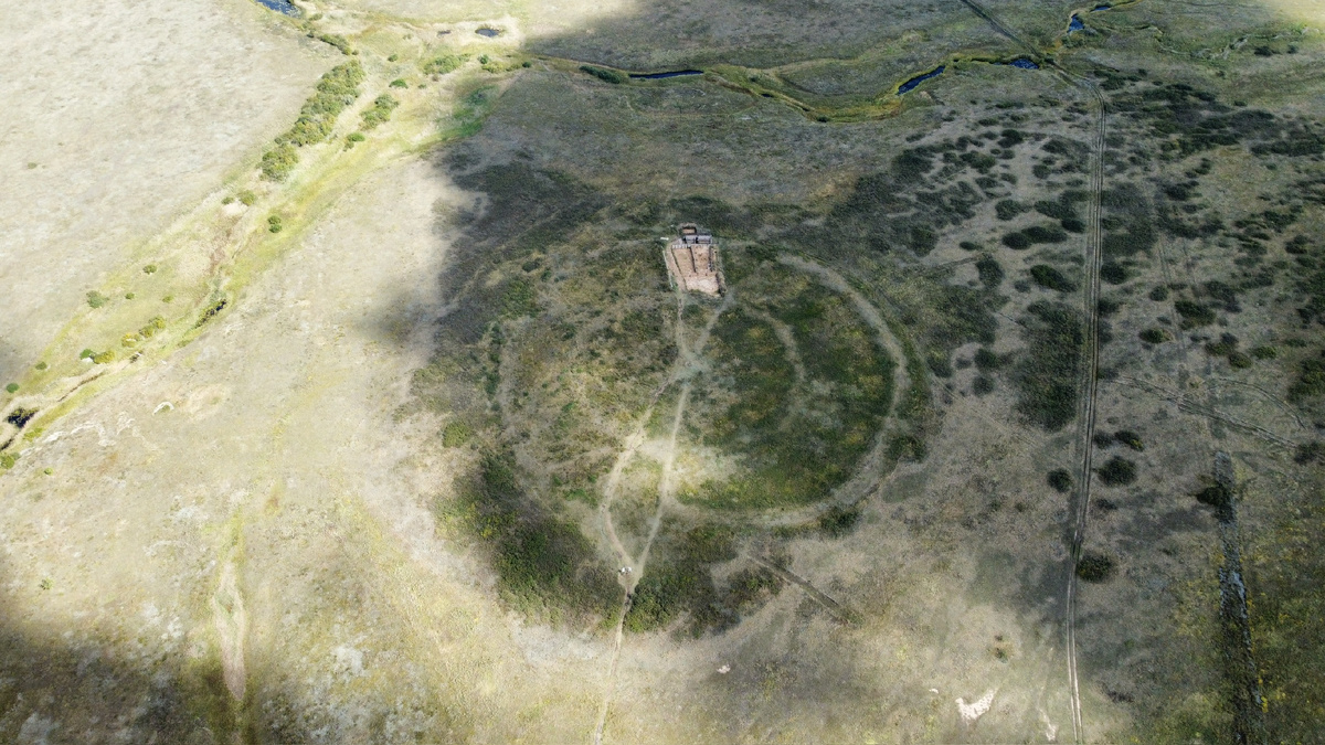 Вид городища с дрона. Фото мое