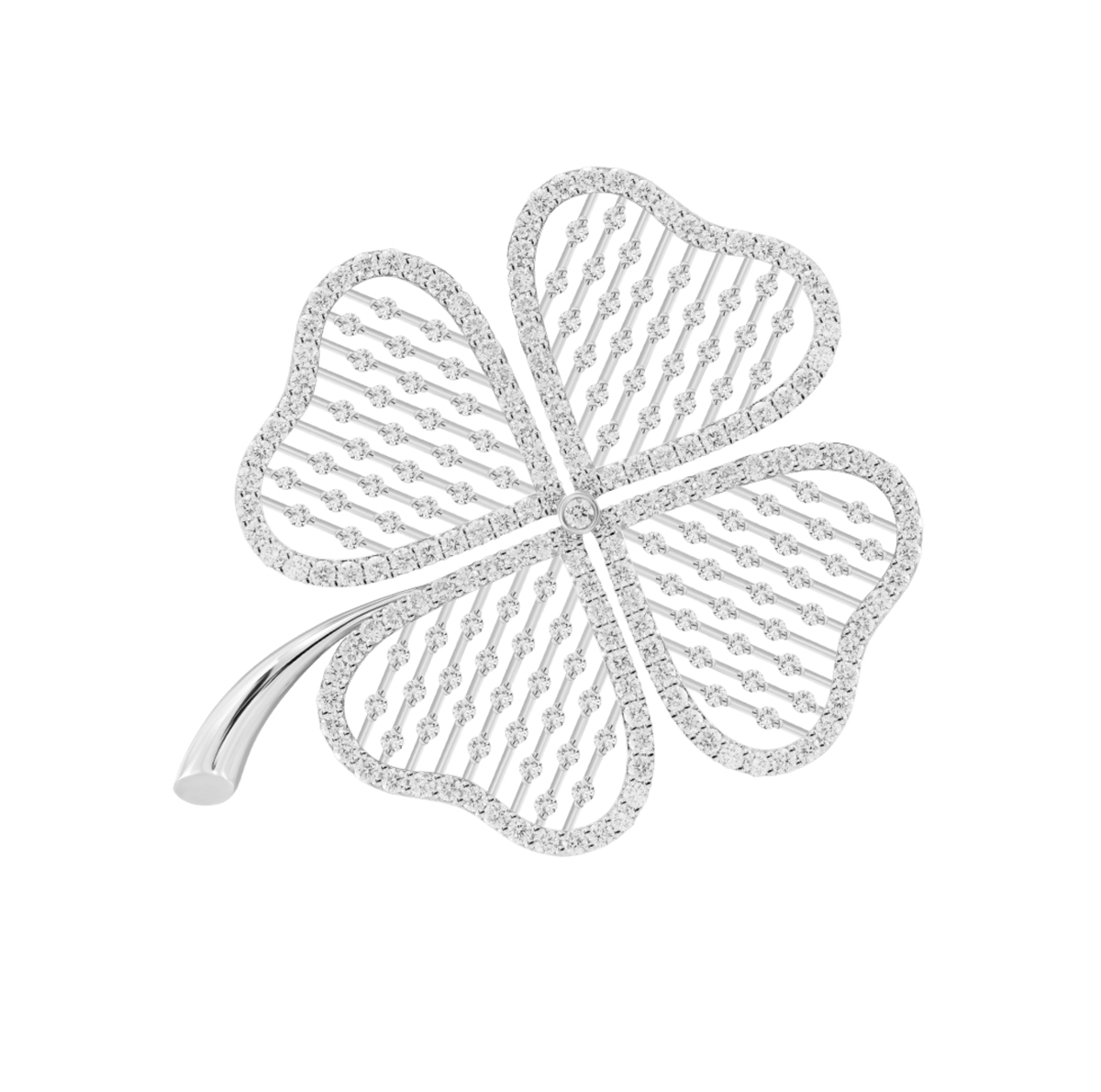 Брошь Mercury Miss Russia из белого золота с бриллиантами