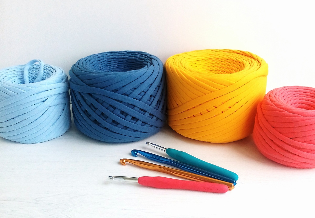 Трикотажная хлопковая пряжа для объемного вязания (фото: ©Г.Шаронина)