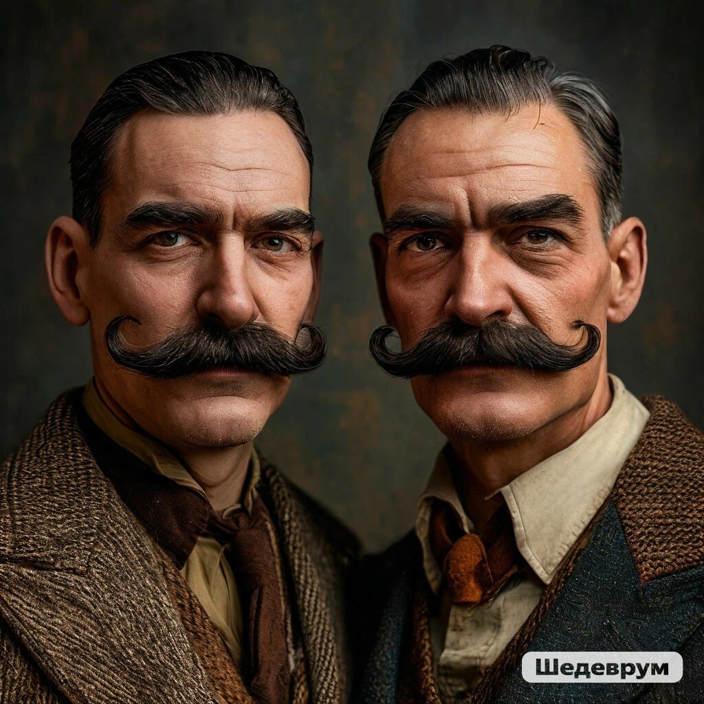 Спасибо Шедеврум за иллюстрацию. Не знаю, как это у него получилось. Но сходство есть с моим мужем и его двойником