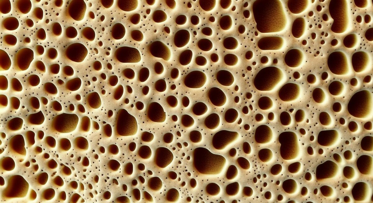 Срез костной ткани под микроскопом