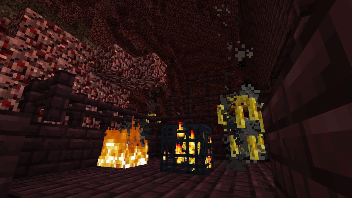 Адская крепость и спавнер ифритов.