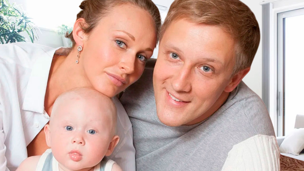Сергей Горобченко с женой Полиной и сыном