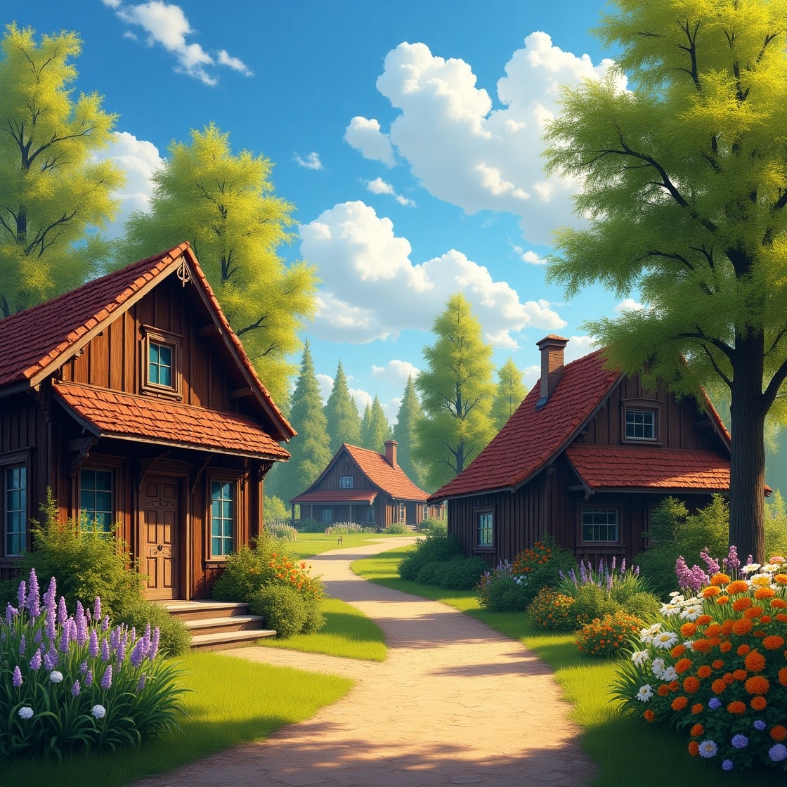 На краю деревни, утопающей в зелени, жил дед Андреич...