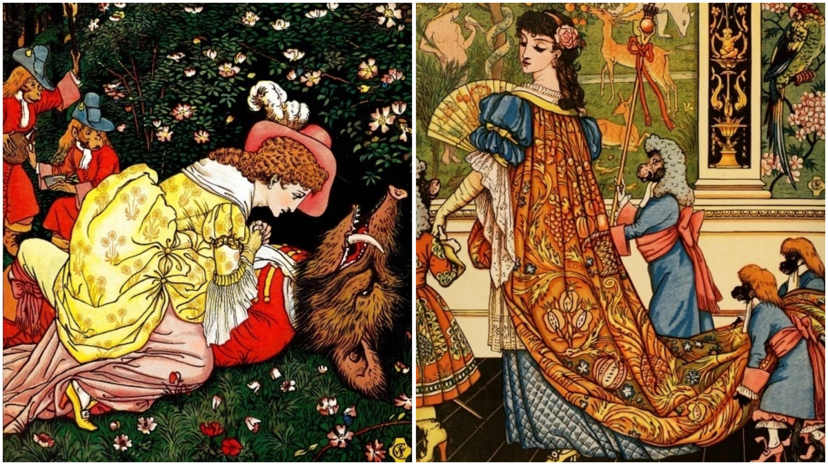 Иллюстрации к сказке английского художника-модерниста Уолтера Крейна (1845-1915)