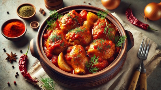    Готовим в горшочках: ароматная курица с паприкой и сливками Виктория Шварц