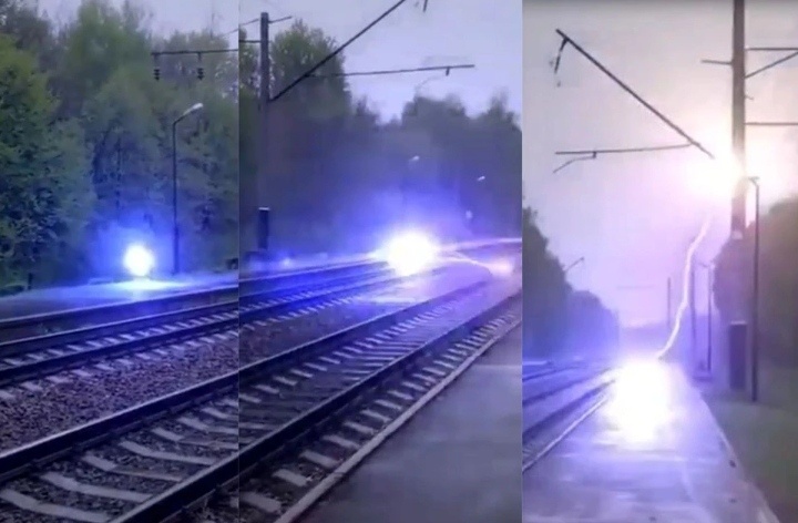 Предполагаемое фото шаровой молнии.