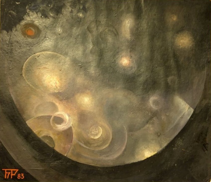 Смирнов-Русецкий. Динамика космоса. 1983. Бумага, масло.
