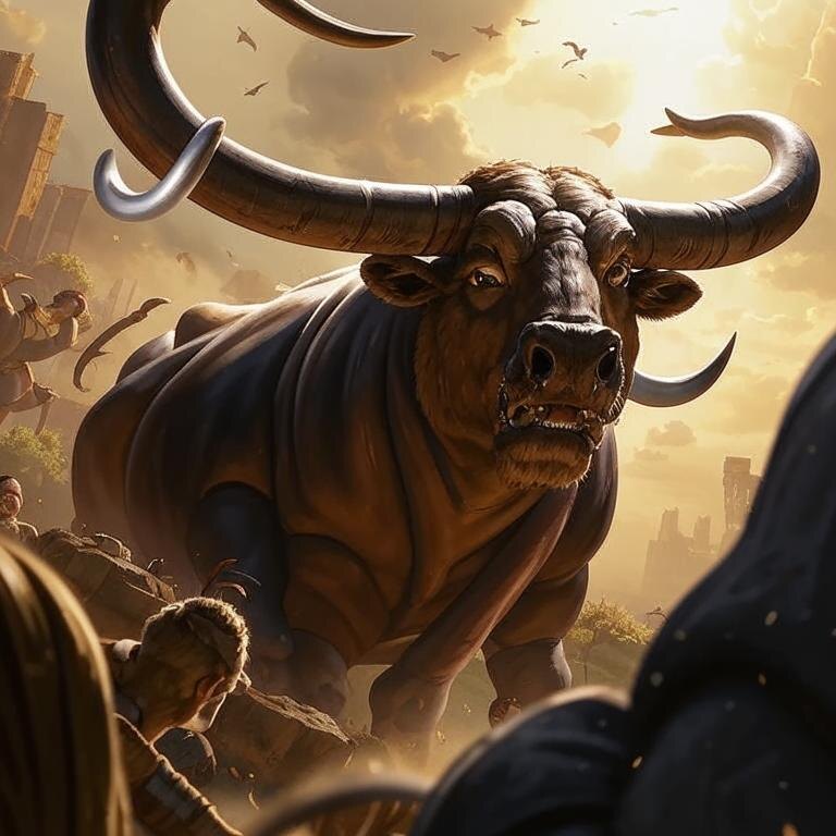 Критский бык. Сделано с помощью GigaChat