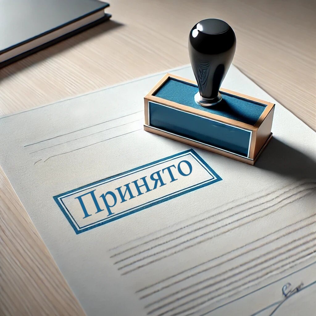 Подтверждение принятия документов.