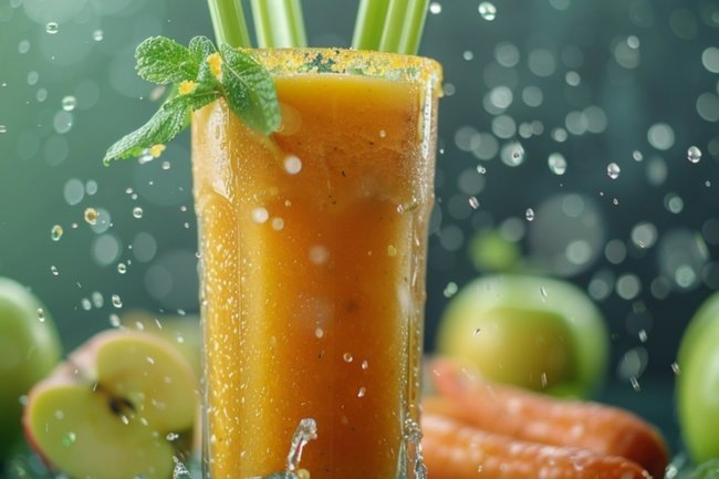    Готовим смузи с сельдереем, морковью и яблоком