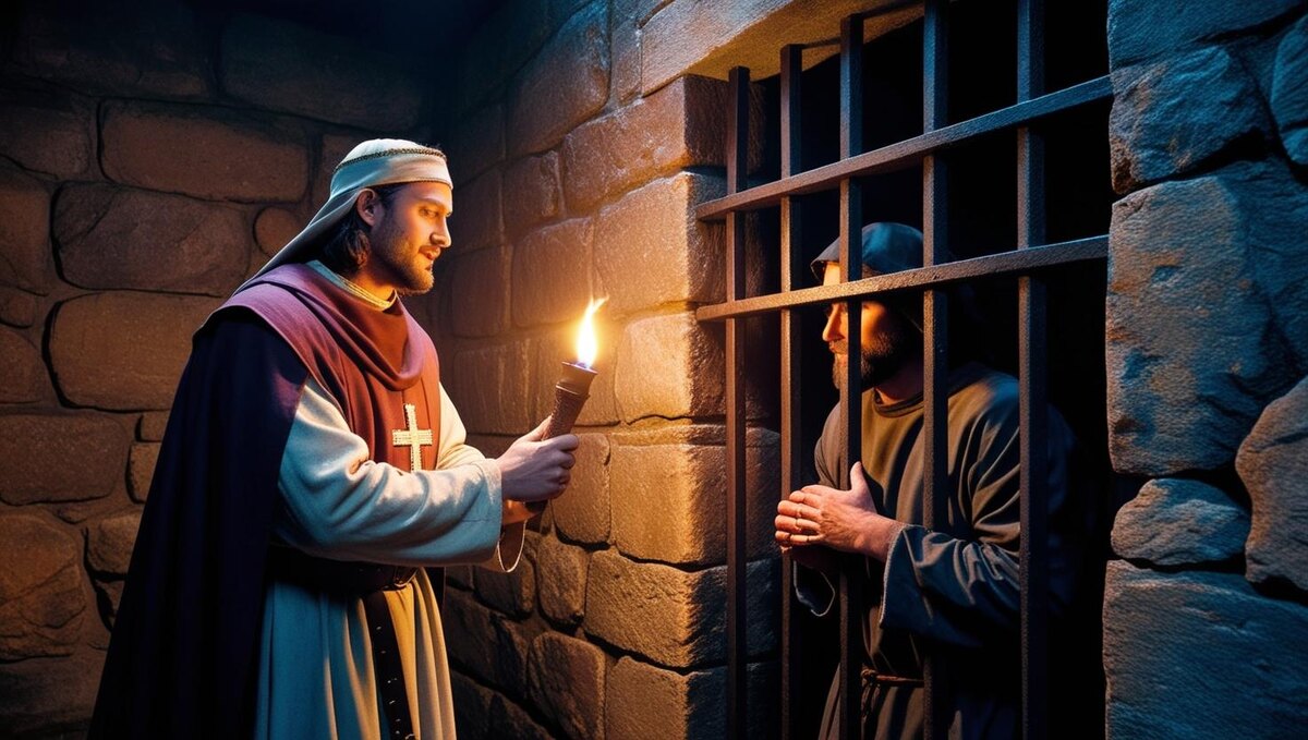 Миссионер в темнице навещает пленника
