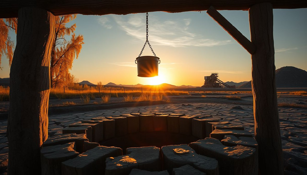 колодец и дробилка