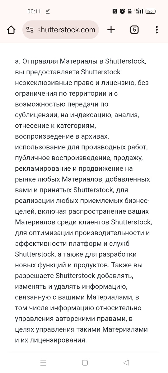 Скриншот с сайта Шаттерсток. Лицензия.