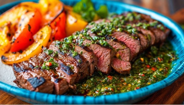 Чимичури и говядина гриль