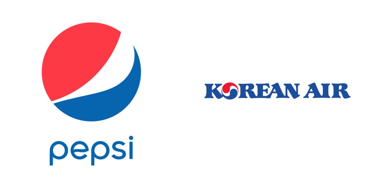 Логотипы Pepsi и Korean Air
