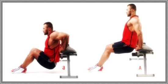 Обратные отжимания.
