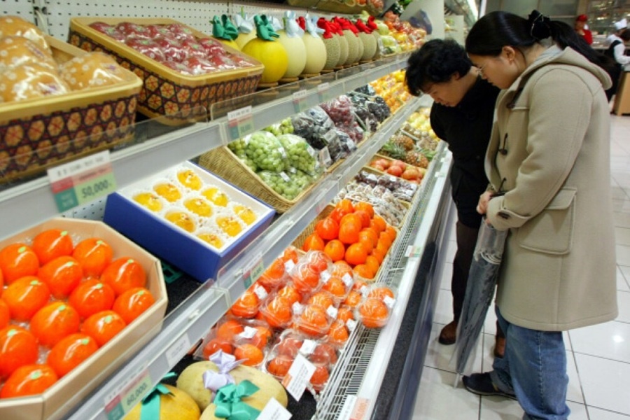 Продуктовый магазин в Корее