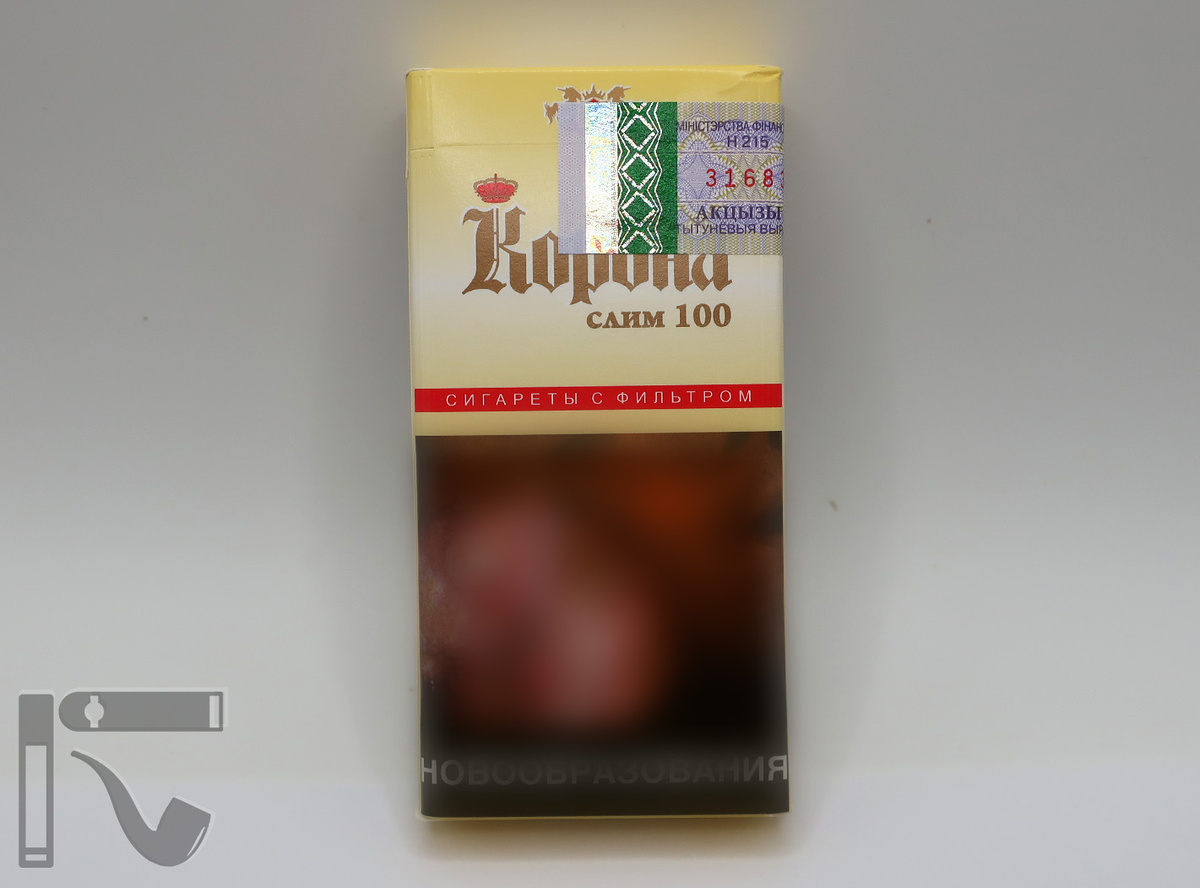Дубль на сигареты "Корона Слим 100". Фото: © канал "Уголок Курильщика"