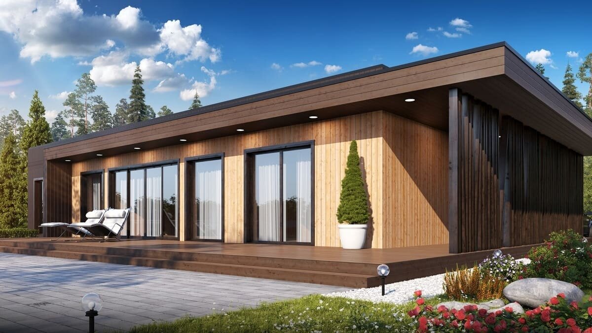 Одноэтажный загородный дом компании NATURI по проекту "Некст"