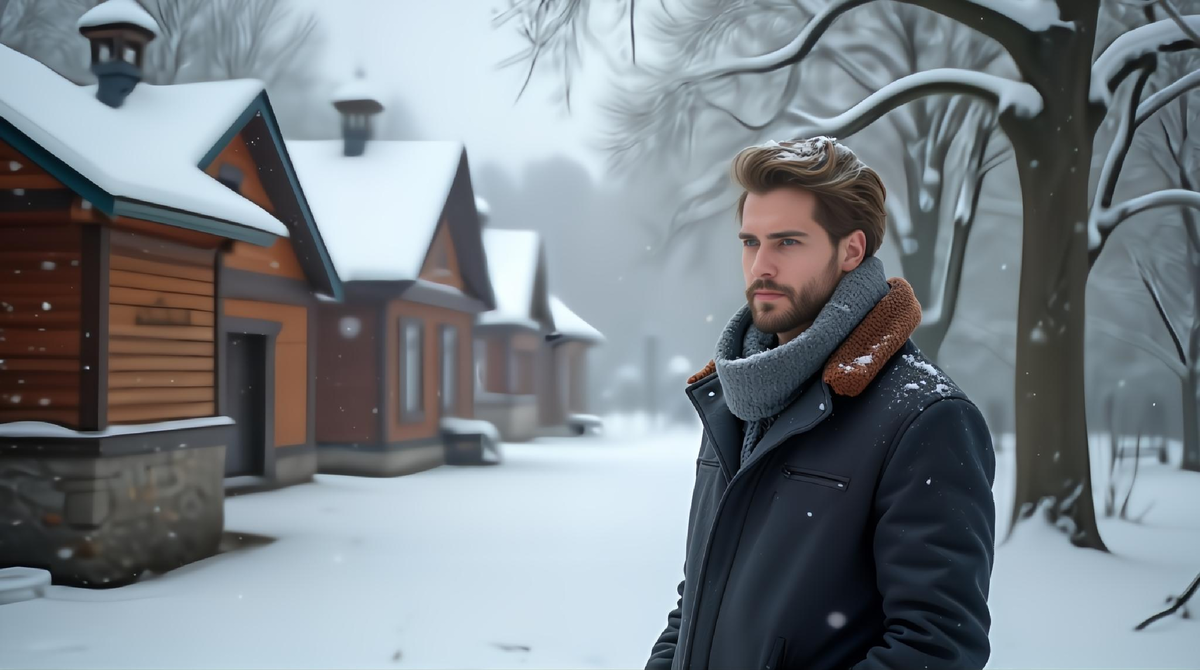 Снег укрывает старинные деревянные дома, ты будто попадаешь в прошлое.