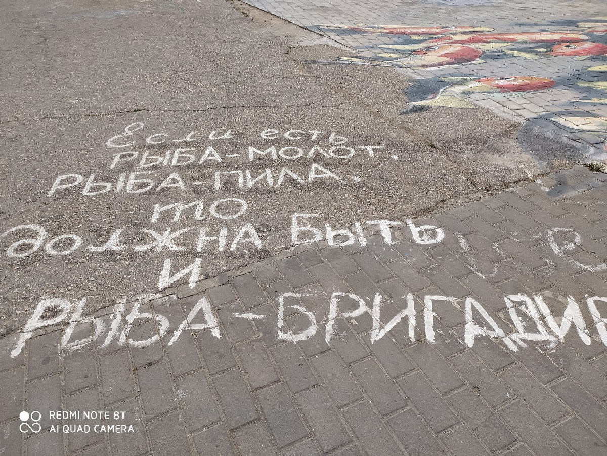 На дороге надпись... Фото Галины Малышевой.