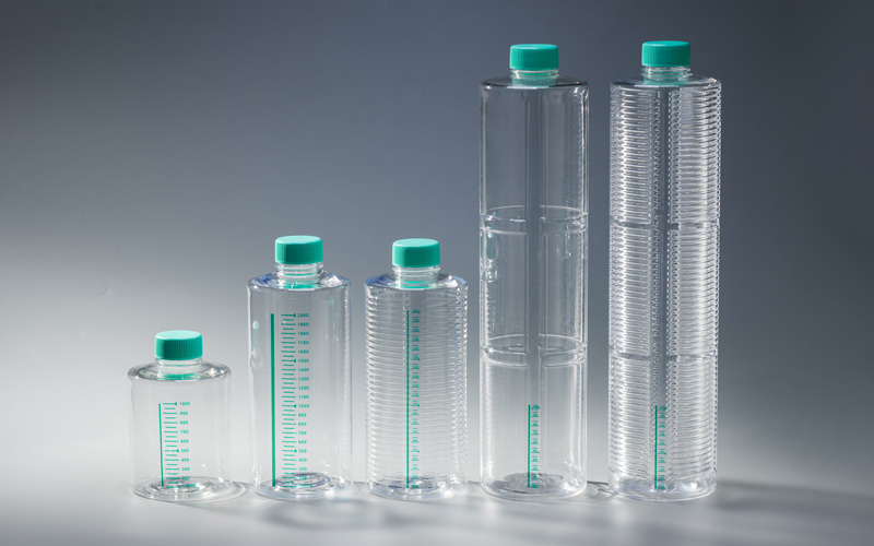 Роллерные бутыли с гладкой и ребристой поверхностью