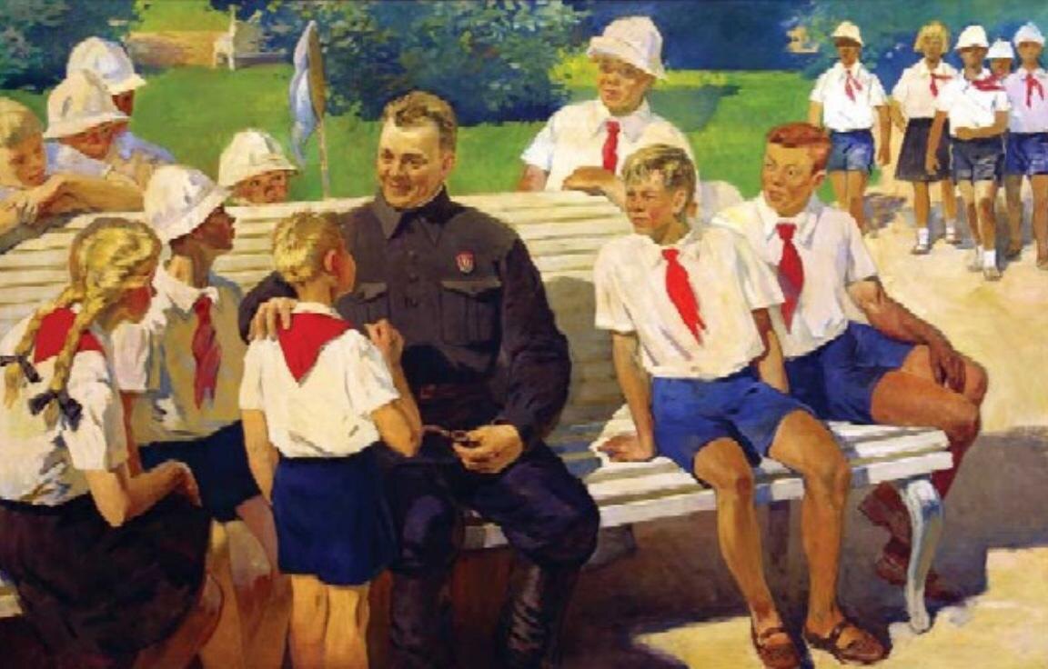 Александр Пушнин. «Гайдар с пионерами». 1969