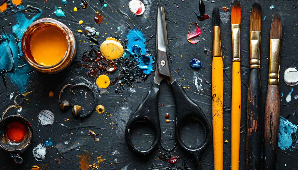 Материалы: ножницы, гуашь, акварель, кисти, клей, баночка для воды, салфетки