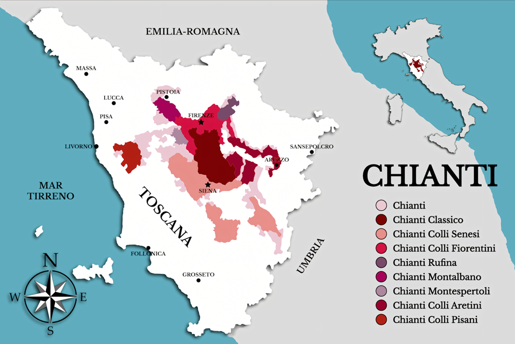 Карта субрегиона Chianti