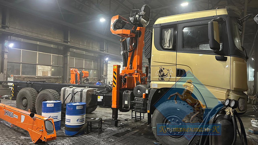 Монтаж КМУ HANGIL HGC 976 на доработанное шасси SHACMAN