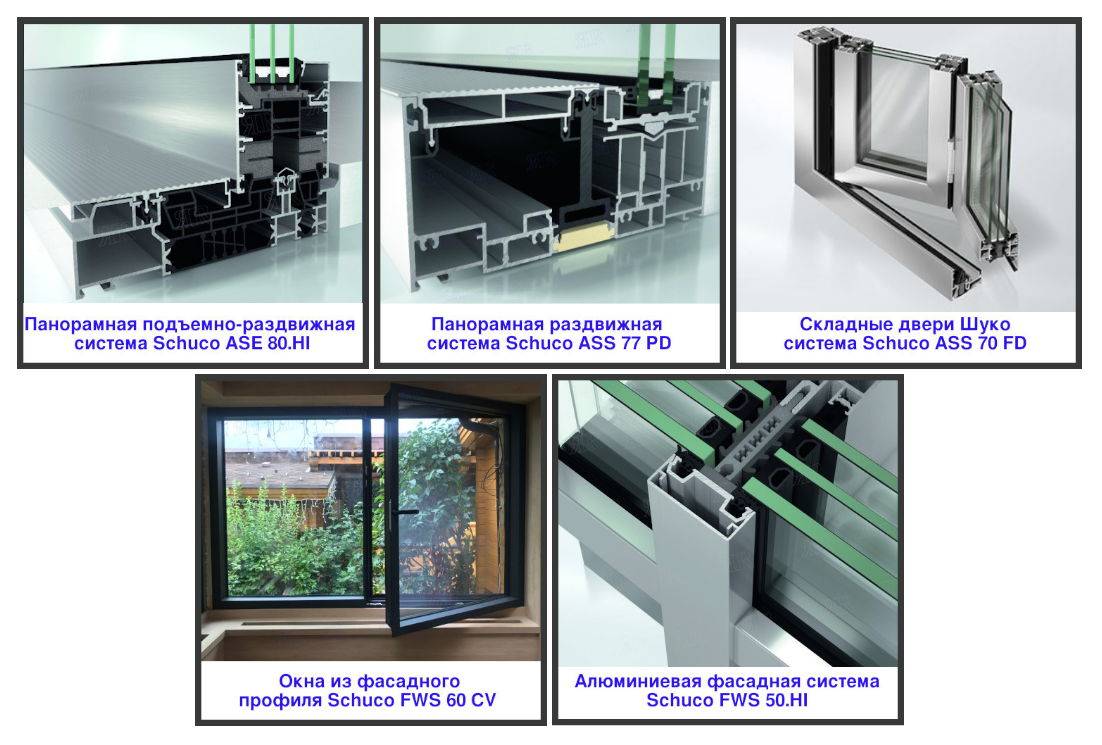 В 2025 году Schuco предлагает несколько систем для панорамного остекления
