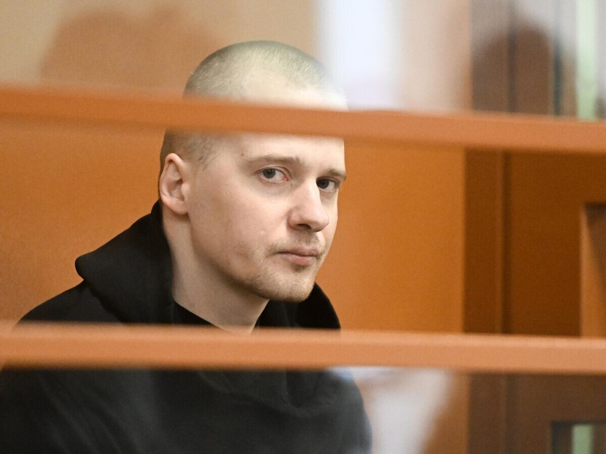 Александр Пермяков, обвиняемый в покушении на писателя Захара Прилепина, на заседании во Втором западном окружном военном суде в Москве© РИА Новости / Михаил Воскресенский